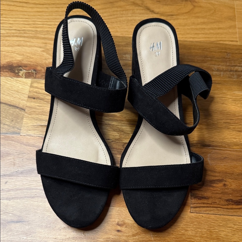 H&M Elegant Black Sandals for Women
